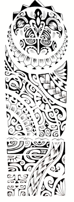 Polynesian tattoo pattern - tatuajes maories