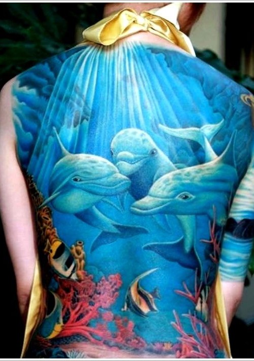 big dolphin tattoo - tatuajes de animales