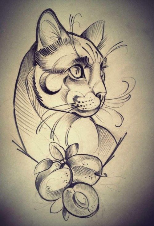 diseño tatuajes de gatos dibujos tattoo cat 14 - tatuajes de gatos