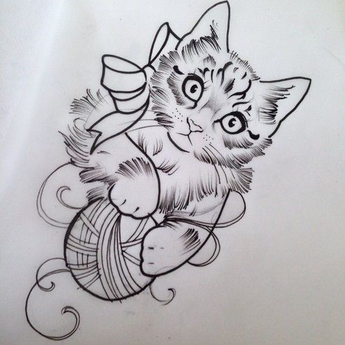 diseño tatuajes de gatos dibujos tattoo cat 2 - tatuajes de gatos