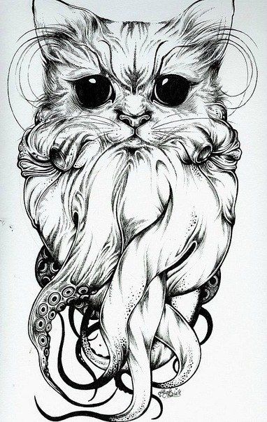 diseño tatuajes de gatos dibujos tattoo cat 3 - tatuajes de gatos