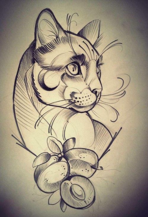 150 Tatuajes de Gatos y 30 Diseños OK - Tatuajes Geniales diseño tatuajes de gatos dibujos tattoo cat 14 - tatuajes de gatos