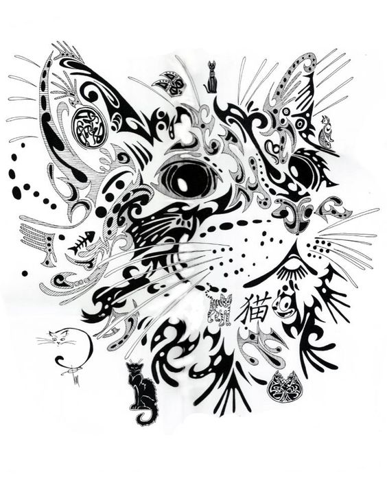 150 Tatuajes de Gatos y 30 Diseños OK - Tatuajes Geniales diseño tatuajes de gatos dibujos tattoo cat 23 - tatuajes de gatos