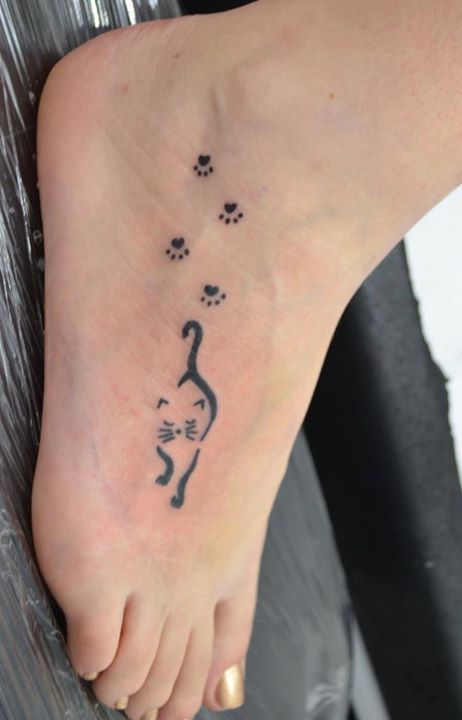 huellas de gato tattoo tatuajes 5 - tatuajes de gatos