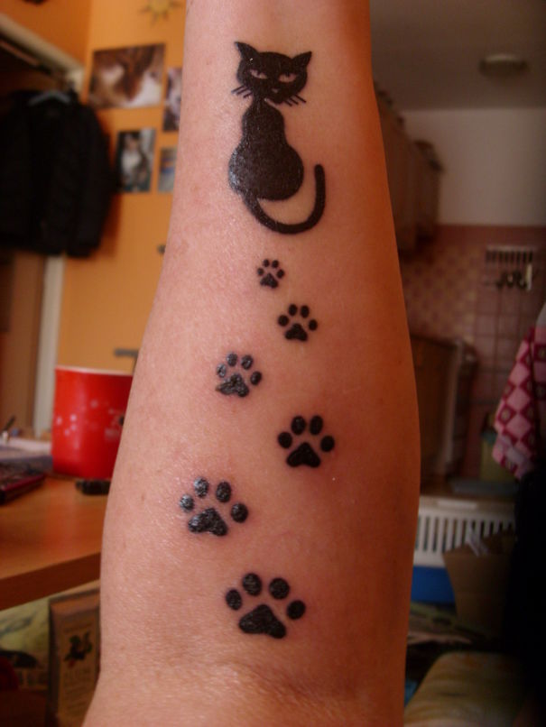 huellas de gato tattoo tatuajes 8 - tatuajes de gatos
