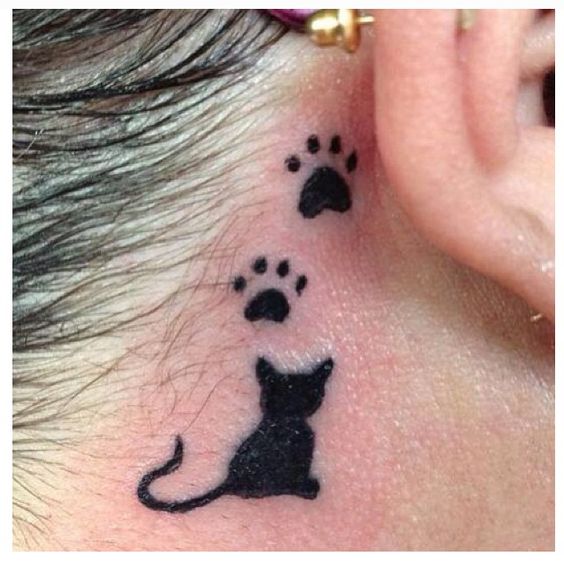 huellas de gato tattoo tatuajes 9 - tatuajes de gatos