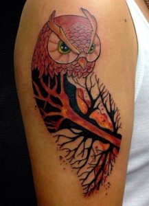 Ideias exclusivas para Tatuagem de Corujas e Lecuzas - Grandes Tatuagens tattoo buho tatuajes nueva escuela 7 e1487109850337 - tatuajes de búhos