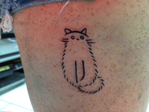 tatuaje de silueta gato felinos mascotas 20 - tatuajes de gatos
