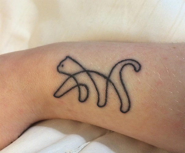 tatuaje de silueta gato felinos mascotas 5 - tatuajes de gatos