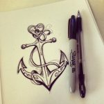 +67 Ideas para Tatuajes de Anclas y sus Significados - Tatuajes Geniales tatuajes anclas imagenes bocetos 1 - tatuajes de anclas