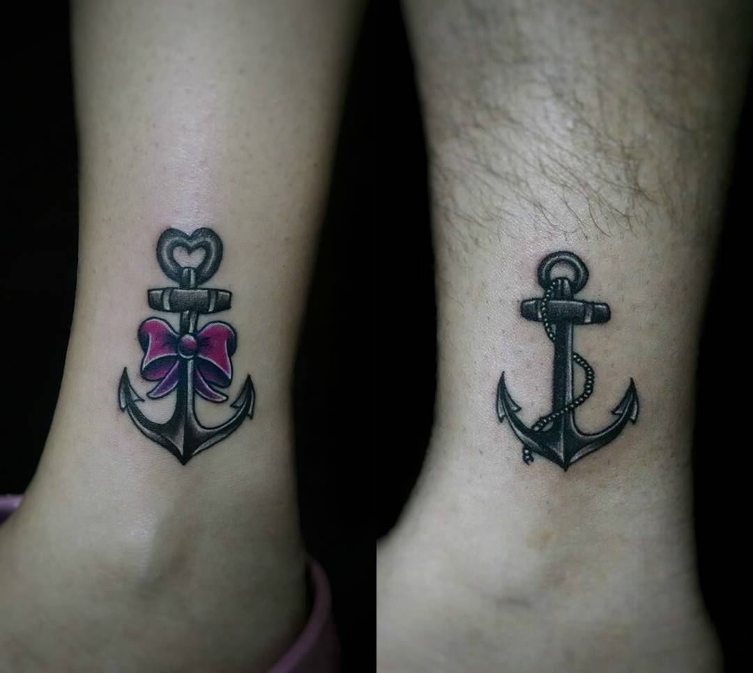 tatuajes anclas parejas 2 - tatuajes de anclas