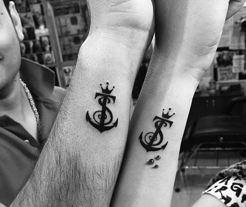 tatuajes anclas parejas 3 - tatuajes de anclas