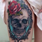 tatuajes calaveras con rosas 2 - tatuajes de calaveras