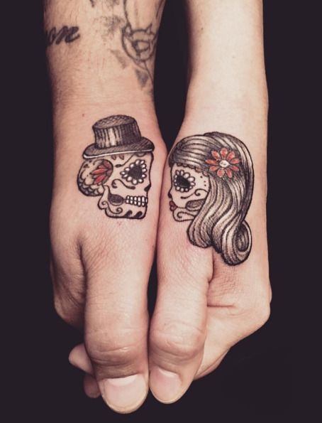 tatuajes calaveras parejas 1 - tatuajes de calaveras