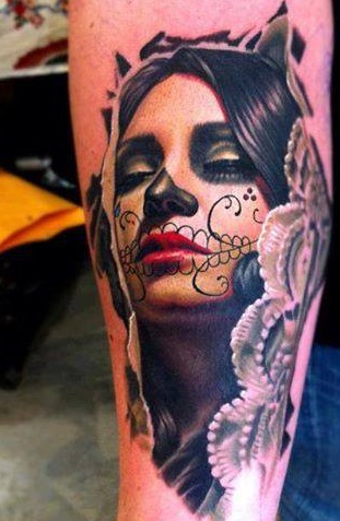tatuajes catrinas brazo tattoo 2 - Catrinas en Tatuajes