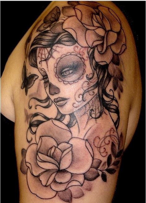 tatuajes catrinas brazo tattoo 6 - Catrinas en Tatuajes