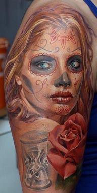 tatuajes catrinas brazo tattoo 8 - Catrinas en Tatuajes