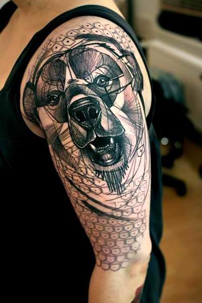 tatuajes de animales geometricos 14 - tatuajes de animales