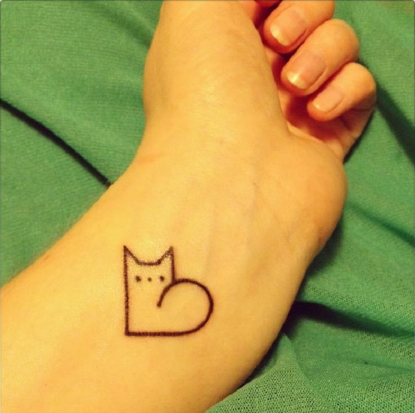 tatuajes de gatos en la muñeca gatitos 8 - tatuajes de gatos