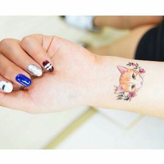 150 Tatuajes de Gatos y 30 Diseños OK - Tatuajes Geniales tatuajes de gatos en la muñeca gatitos 19 - tatuajes de gatos