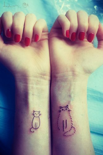150 Tatuajes de Gatos y 30 Diseños OK - Tatuajes Geniales tatuajes de gatos en la muñeca gatitos 21 - tatuajes de gatos