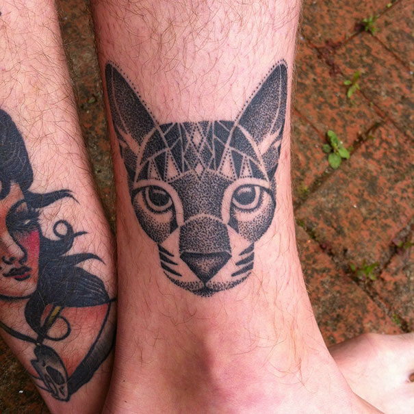 tatuajes de gatos para hombres felinos 11 - tatuajes de gatos