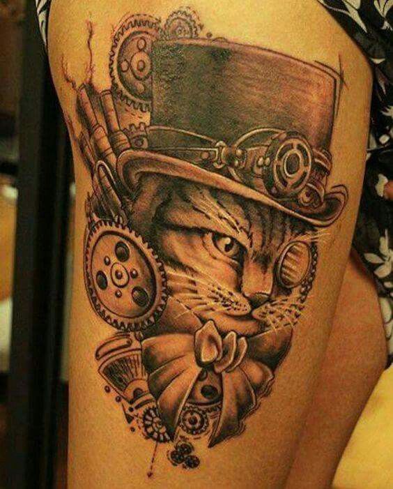 tatuajes de gatos para hombres felinos 3 - tatuajes de gatos