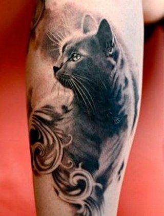 tatuajes de gatos para hombres felinos 7 - tatuajes de gatos