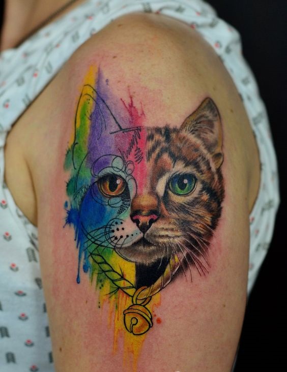 tatuajes de gatos para mujeres mascotas 21 - tatuajes de gatos