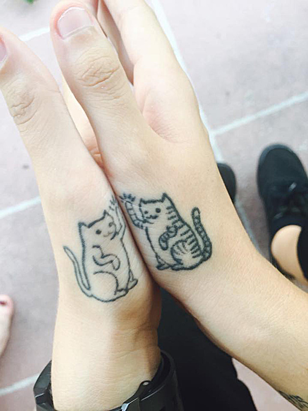 150 Tatuajes de Gatos y 30 Diseños OK - Tatuajes Geniales tatuajes de gatos pequeños mascotas felinos 10 - tatuajes de gatos