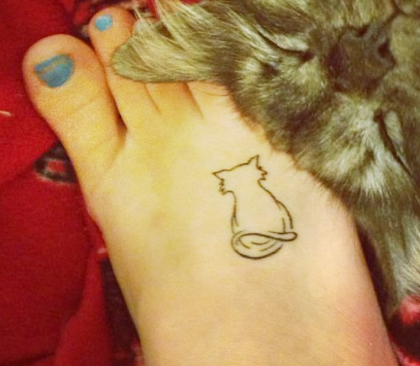 150 Tatuajes de Gatos y 30 Diseños OK - Tatuajes Geniales tatuajes de gatos pequeños mascotas felinos 16 - tatuajes de gatos