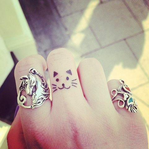 150 Tatuajes de Gatos y 30 Diseños OK - Tatuajes Geniales tatuajes de gatos pequeños mascotas felinos 28 - tatuajes de gatos