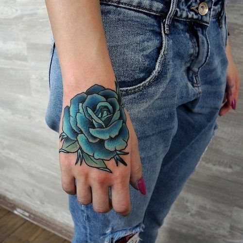 tatuajes de rosas azules 3 - tatuajes de rosas