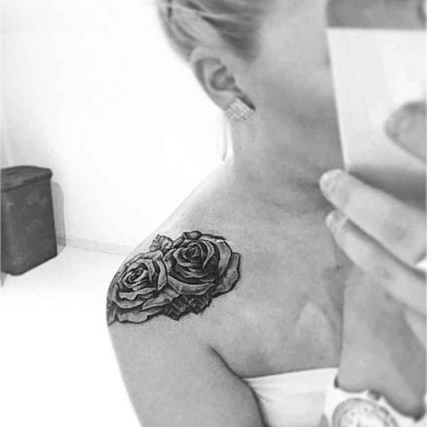 tatuajes de rosas en el hombro 3 - tatuajes de rosas