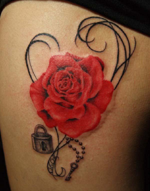 tatuajes de rosas rojas 2 - tatuajes de rosas
