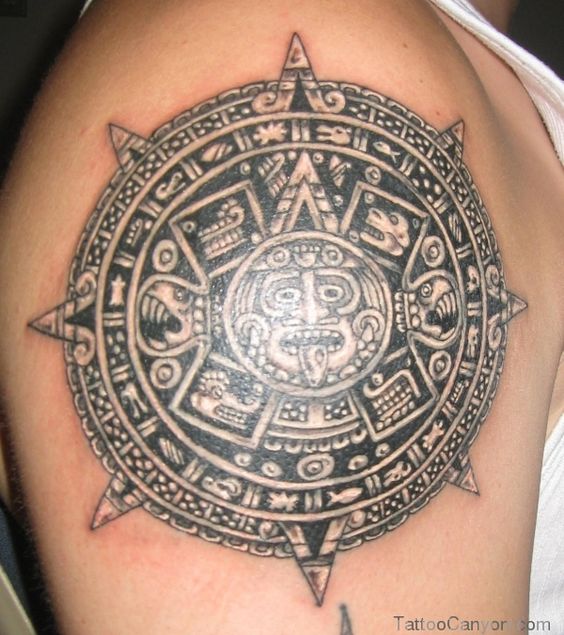 tatuajes sol azteca 4 - tatuajes del sol