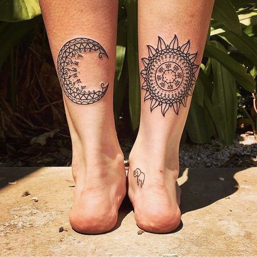 tatuajes sol luna 1 - tatuajes del sol