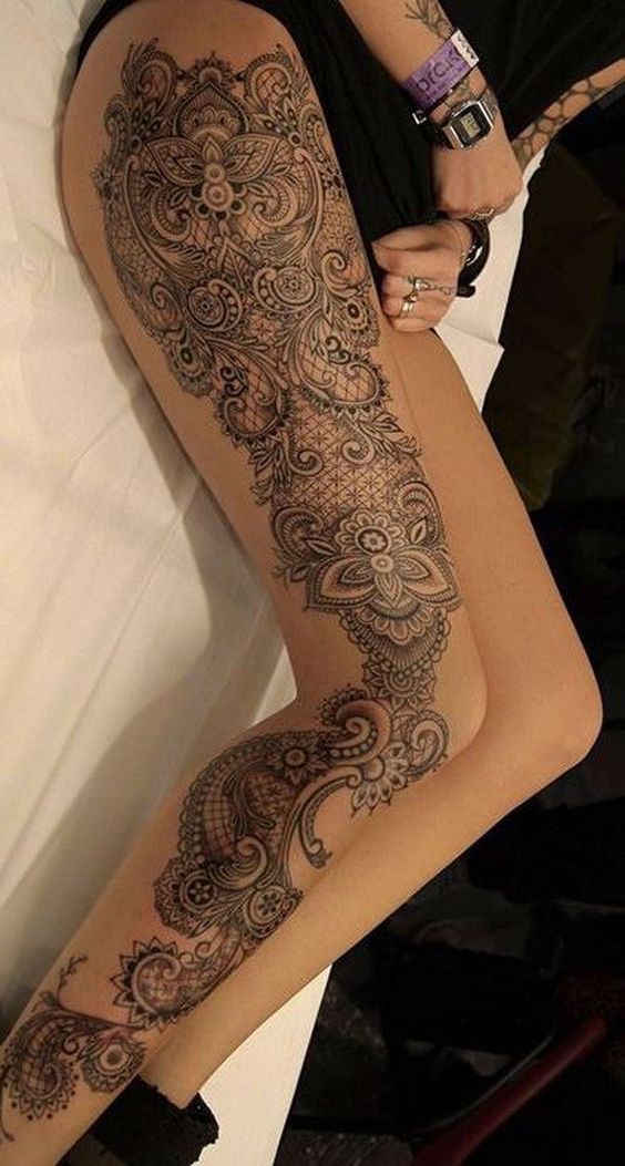 tatuajes de mujeres pierna 5 - Tatuagens Feminina