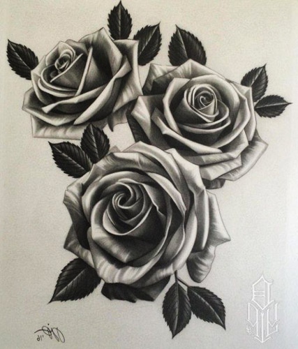 diseños plantillas bocetos tatuajes de rosas 5 - tatuajes de rosas