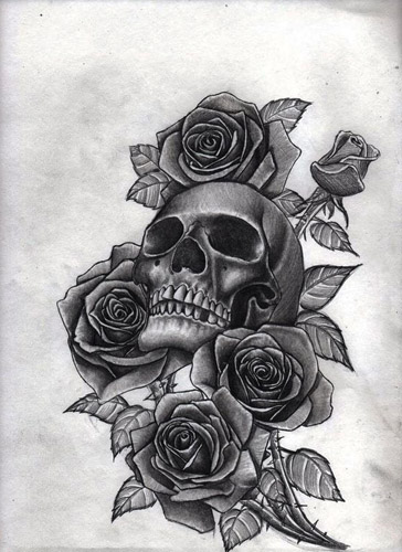 diseños plantillas bocetos tatuajes de rosas 6 - tatuajes de rosas