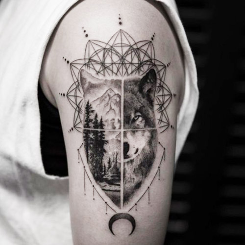 tatuajes lobos hombro brazos 7 - tatuajes de lobos