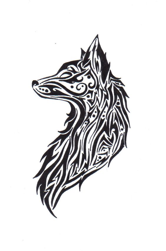 tatuajes lobos tribal 1 - tatuajes de lobos