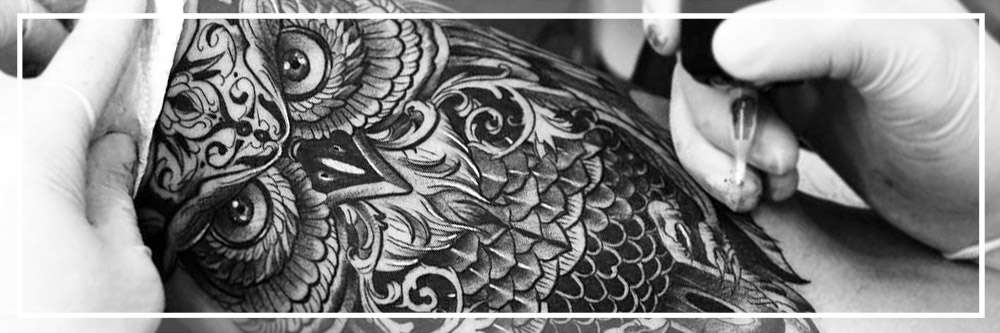 Black Grey Owl Tattoo - Catrinas en Tatuajes