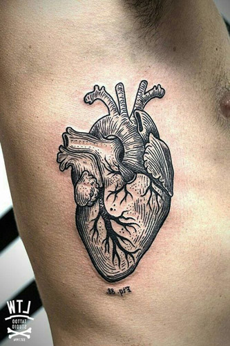 tattoo corazon para hombres 5 - tatuajes de corazones