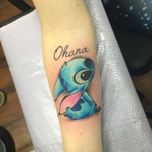 tattoo lilo stitch ohana 2 - tatuaje de ohana