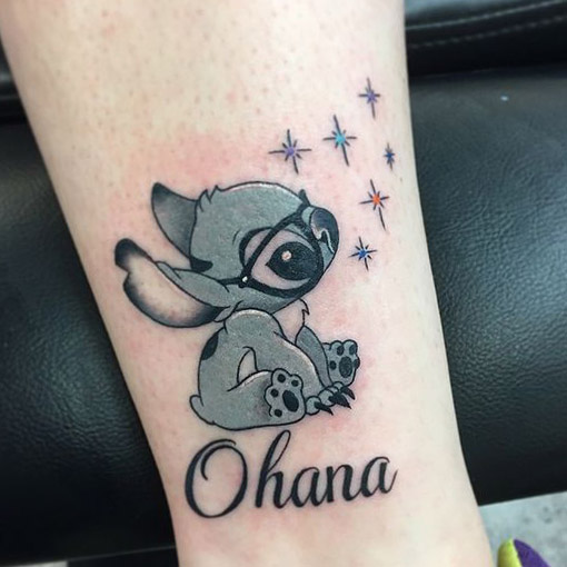 tattoo lilo stitch ohana 4 - tatuaje de ohana