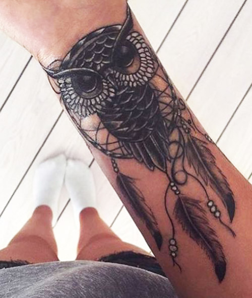 tatuajes de buhos en la muñeca tattoo - tatuajes de búhos