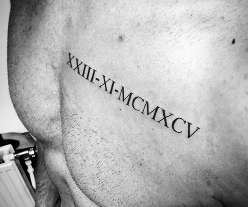 tatuajes numeros romanos para hombres 2 - tatuajes de números romanos