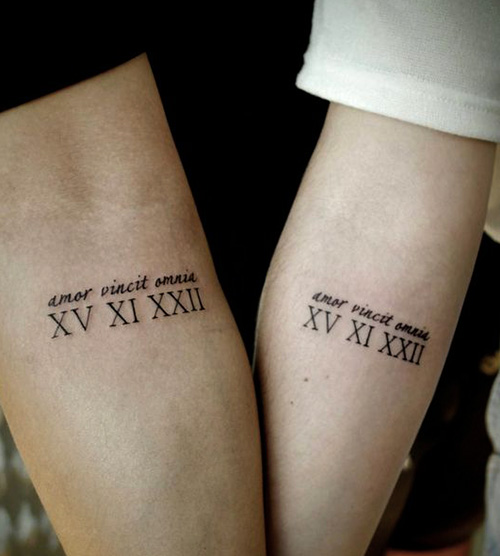 tatuajes numeros romanos para parejas 3 - tatuajes de números romanos