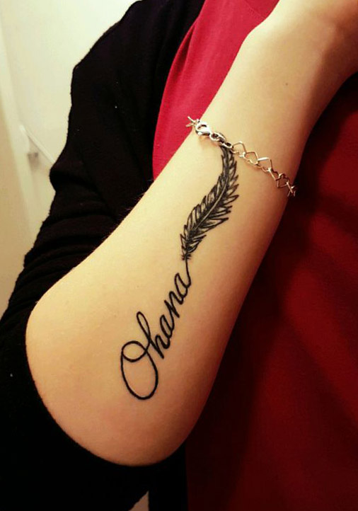 tatuajes ohana en el brazo tattoo 2 - tatuaje de ohana